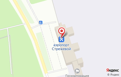 Линейный пункт полиции в аэропорту и порту г. Стрежевого на карте