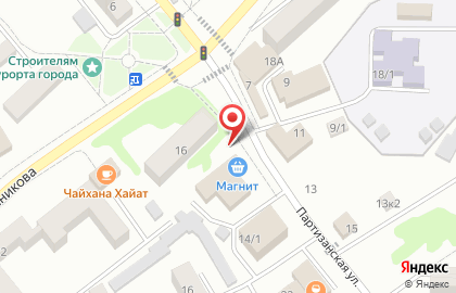 Магазин Хлебный на Партизанской улице на карте