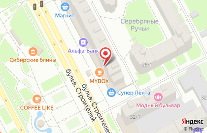 Федеральная сеть ресторанов японской и паназиатской кухни Mybox на бульваре Строителей на карте