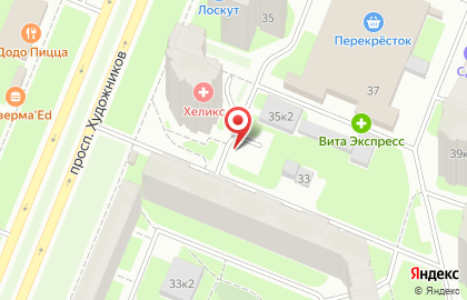 ООО ПАКТ на проспекте Художников на карте