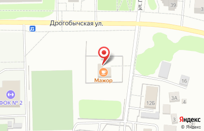 Кафе Мажор на Дрогобычской улице на карте