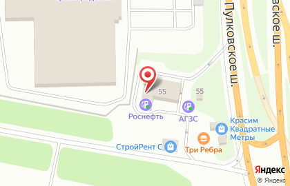 Роснефть на Пулковском шоссе, 55 на карте