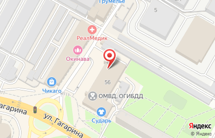 Кальян-бар Мята Lounge на улице Гагарина на карте