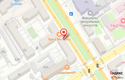 Коммерческий банк Ренессанс Кредит в Железнодорожном районе на карте