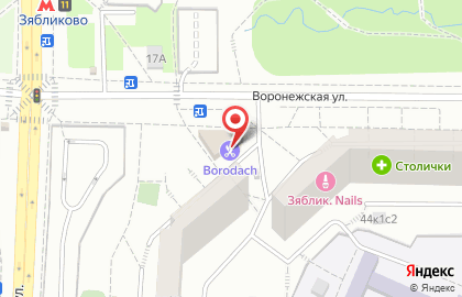 Барбершоп Borodach на Воронежской улице на карте