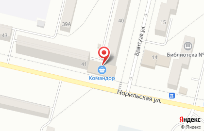 Супермаркет Командор в Красноярске на карте
