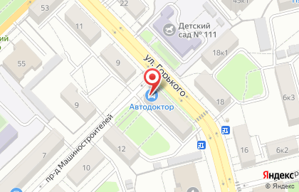 Автомагазин Автодоктор на проезде Машиностроителей на карте