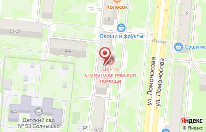 Аптека Калина Фарм на улице Ломоносова на карте