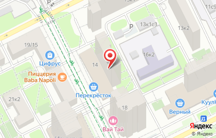 Перекресток на Филевском парке на карте