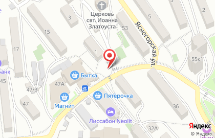 Продовольственный магазин на улице Дивноморской на карте
