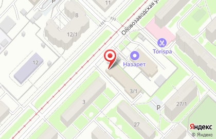 Супермаркет Пятёрочка на Оловозаводской улице на карте