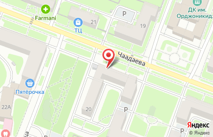 Весна на улице Чаадаева на карте