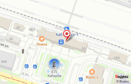 Банкомат Банк ВТБ24, представительство в г. Хабаровске в Железнодорожном районе на карте