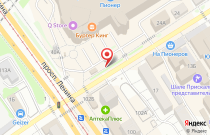 Киоск по продаже хлебобулочных изделий в Октябрьском районе на карте