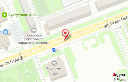 Продуктовый магазин в Сургуте на карте