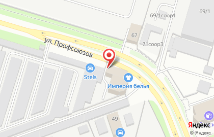 Фабрика натяжных потолков Престиж на улице Профсоюзов на карте