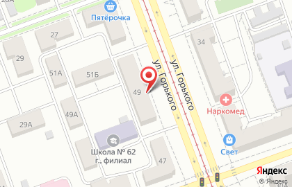 Магазин автозапчастей на улице Горького 49 на карте