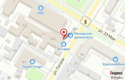 ТЦ Антарес на улице Гоголя на карте