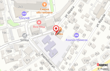 Пиццерия Элен в Адлерском районе на карте