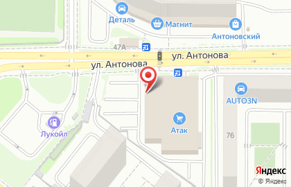 Банкомат Кузнецкий на улице Антонова, 78 на карте
