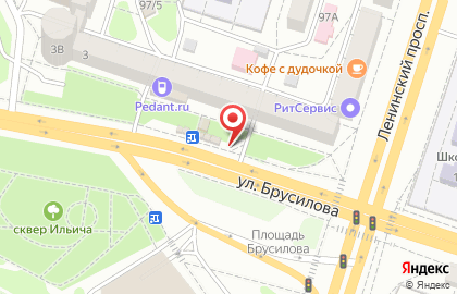 Кафе быстрого питания Робин Сдобин на улице Брусилова на карте