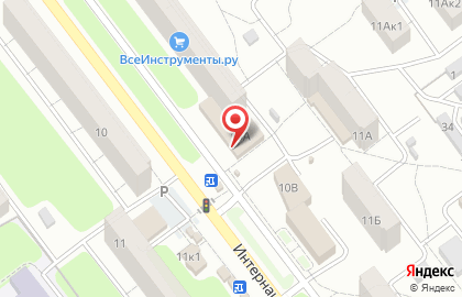 Супермаркет Магнит у дома на Интернациональной улице на карте