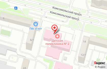 Страховая медицинская компания Альфастрахование-омс на Комсомольском проспекте на карте