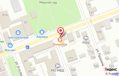 Кафе Васаби на улице Гагарина на карте