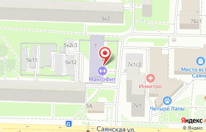 Фитнес-клуб Mango Fitness на Саянской улице на карте