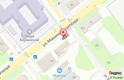 Торговая фирма Нуга Бест на улице Машиностроителей на карте