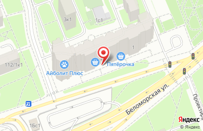 Продуктовый магазин КуулКлевер на Беломорской улице на карте