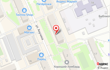 Федеральная сеть Фианит-Ломбард на улице Анучина в Берёзовском на карте