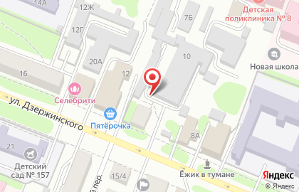 Торговая компания Интер Профиль на улице Дзержинского на карте