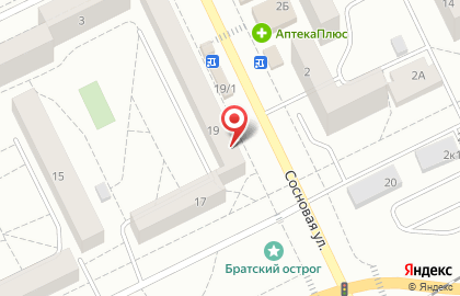 Интернет-провайдер Телеос-1 на Сосновой улице на карте