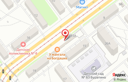 Продуктовый магазин в Засвияжском районе на карте