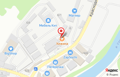 Кафе Хижина на Краснодонской улице на карте