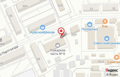 Пожарная часть № 6 4 отряд ФПС по Омской области на улице 20 Партсъезда на карте