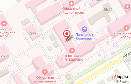 Тамбовская областная клиническая больница на Московской улице на карте