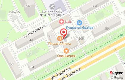 Магазин хозяйственных товаров и посуды Магнолия на улице Кирова на карте