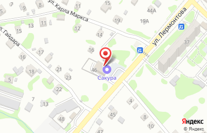 Служба доставки суши, роллов и блюд вок Сакура на карте