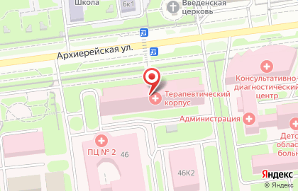 Городская больница №2 в Белгороде на карте
