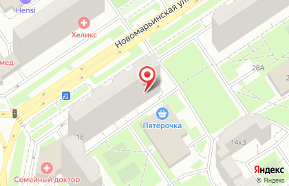 Клининговая компания Уборочка на Новомарьинской улице на карте
