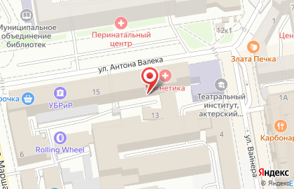 Клиника эпиляции NovoLASER на улице Антона Валека на карте