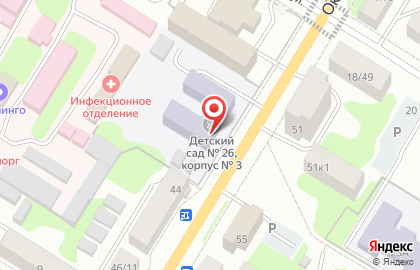 Детский сад №26 на Октябрьском проспекте на карте