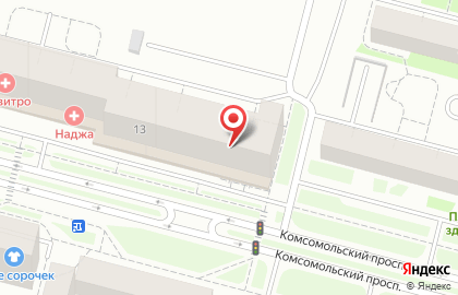 Фитнес-клуб Импульс на Комсомольском проспекте на карте