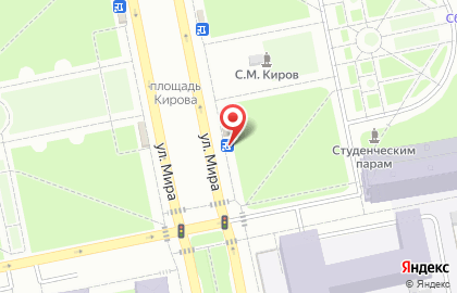Киоск по продаже фастфудной продукции на улице Мира на карте