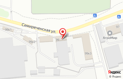 ИП Орлов С.В. на Семиреченской улице на карте