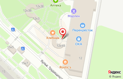 Терминал МТС банк на бульваре Трудящихся на карте
