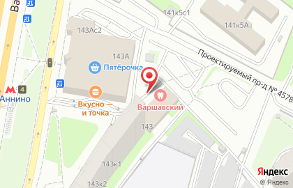 Лапушка на улице Варшавское 143 на карте