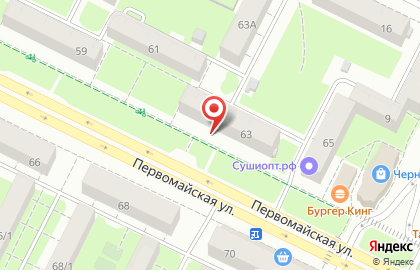 Подростковый клуб Ракета на Первомайской улице на карте